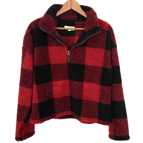 checked teddy bear jacket